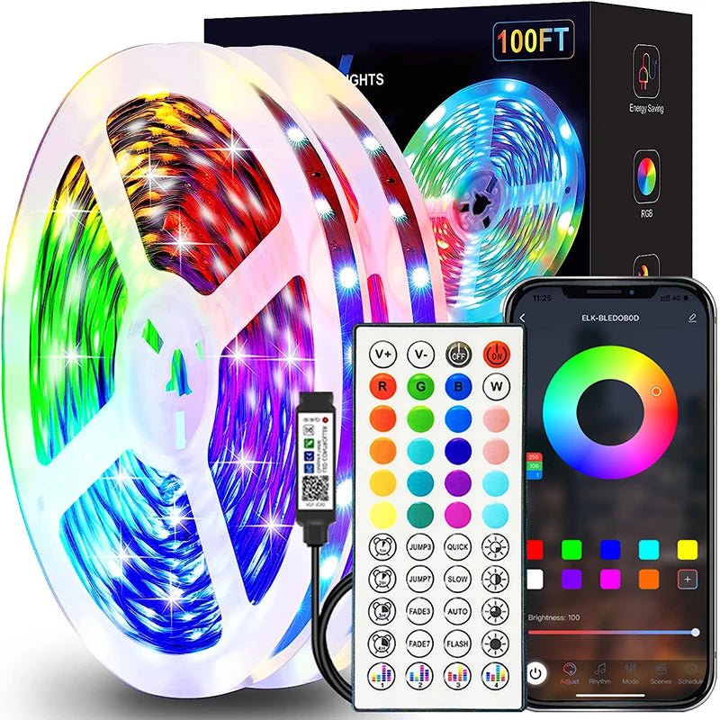👉 Luces LED RGB Inteligentes con App y Control – Iluminación Gamer para Cuarto, TV y Decoración