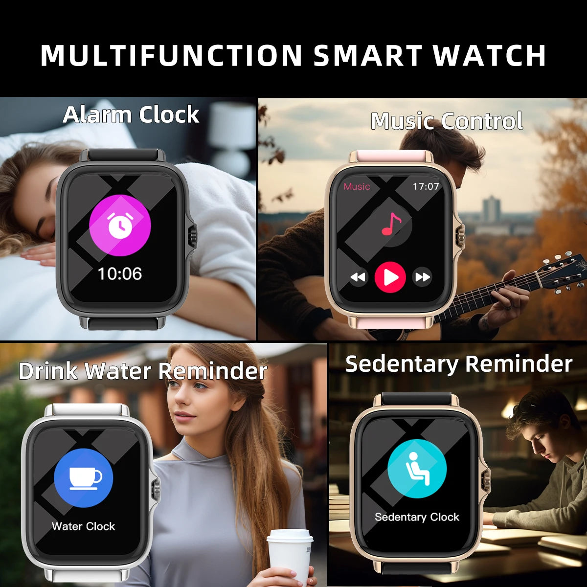 Smartwatch Deportivo Resistente al Agua – Llamadas, Mensajes y Monitoreo de Salud