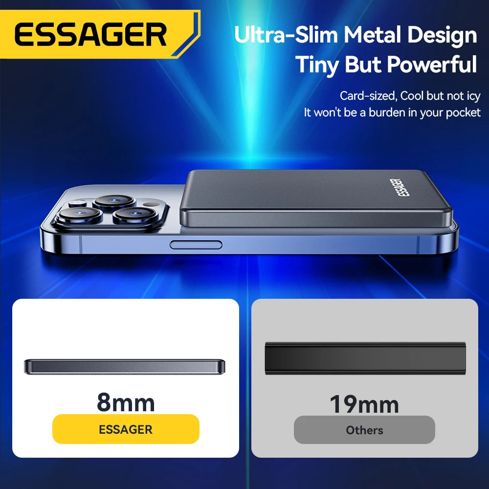 Power Bank Magnético 5000mAh – Carga Inalámbrica Rápida para iPhone