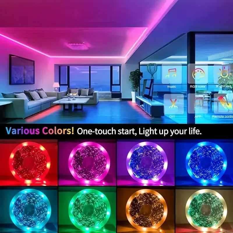 👉 Luces LED RGB Inteligentes con App y Control – Iluminación Gamer para Cuarto, TV y Decoración