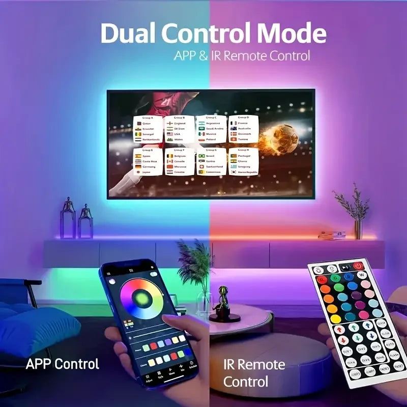 👉 Luces LED RGB Inteligentes con App y Control – Iluminación Gamer para Cuarto, TV y Decoración