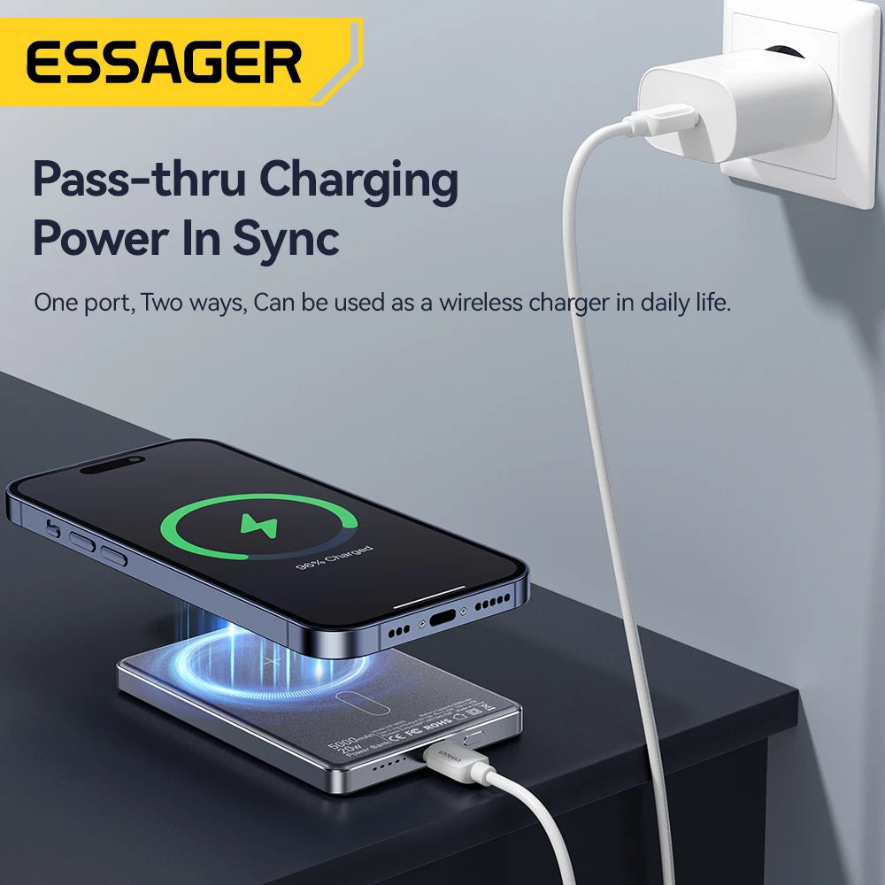 Power Bank Magnético 5000mAh – Carga Inalámbrica Rápida para iPhone