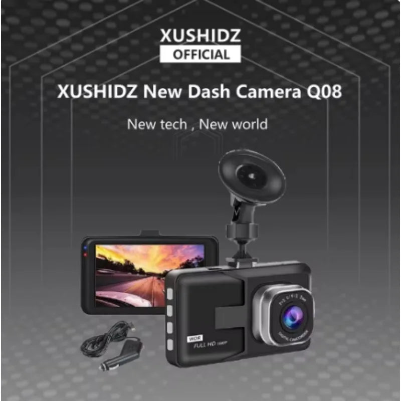 Cámara para Auto Dashcam HD con Visión Nocturna – Seguridad 24/7 Delantera y Trasera