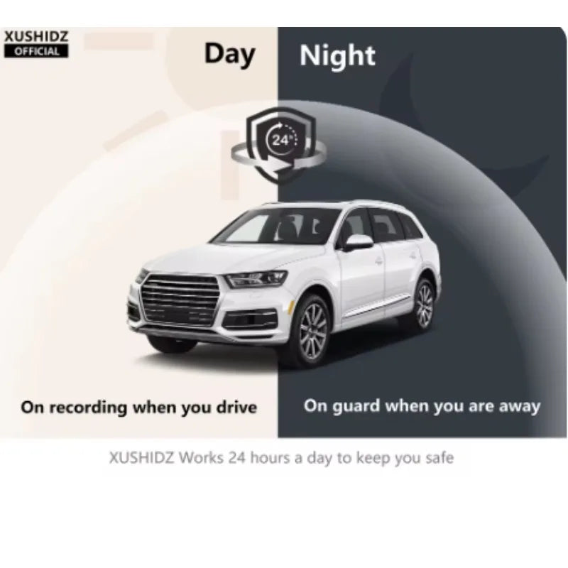 Cámara para Auto Dashcam HD con Visión Nocturna – Seguridad 24/7 Delantera y Trasera
